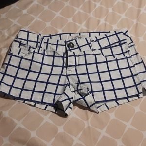 Guess White and blue Jean Shorts
